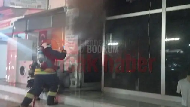 Gümbet'te İşyerinde Çıkan Yangın Maddi Hasara Neden Oldu