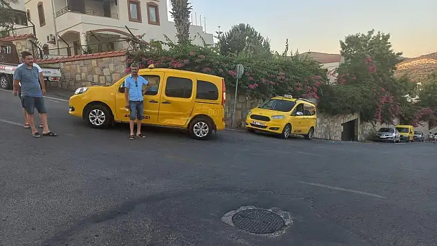 Gümbet'te Taksiye Vurup Kaçtı