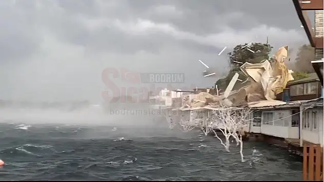 Gümüşlük'ü Fırtına Vurdu