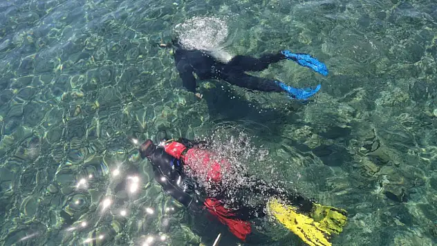 Gündoğan'da Deniz Dibi Temizliği