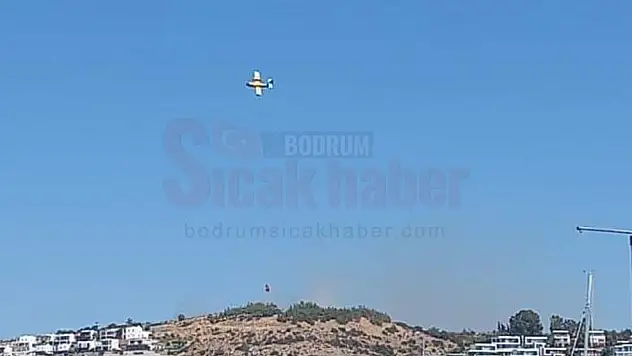 Gündoğan Türkbükü Arasındaki Makilik Alanda Yangın Çıktı