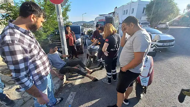 Gurbetçi Motosikletli Kuryeye Çarparak Yaraladı