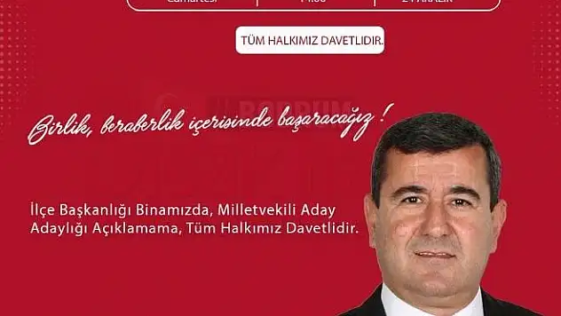 Halil Karahan Adaylığını Kamuoyu ile Paylaşacak
