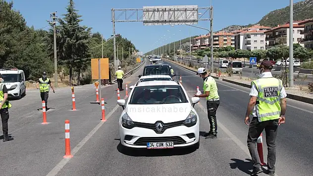 Havadan trafik denetimi yapıldı
