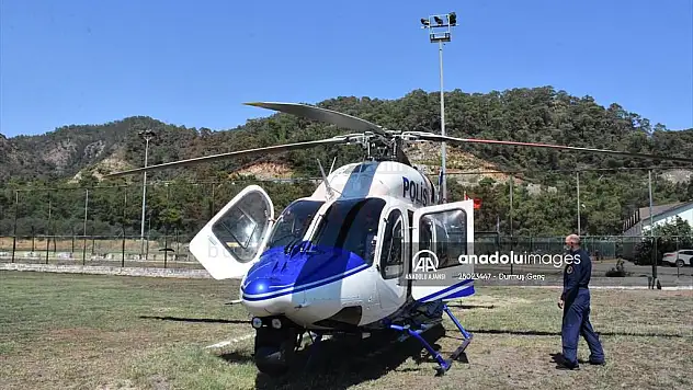 Helikopterle trafik denetimi yapıldı