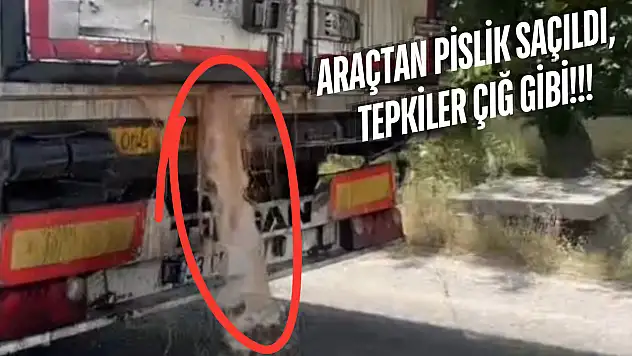 İğrenç Görüntü Kamerada: Seyir Halindeyken Yola Atık Döküldü!