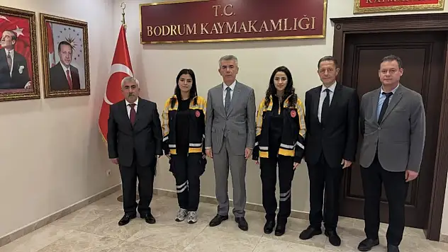 İlçe Sağlık Müdürü Dr. Özgür Arıkan Kaymakam Ali Sırmalı'yı ziyaret etti