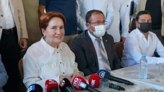 İYİ Parti Genel Başkanı Akşener, Bodrum'da yangınlardan etkilenen mahalleleri ziyaret etti
