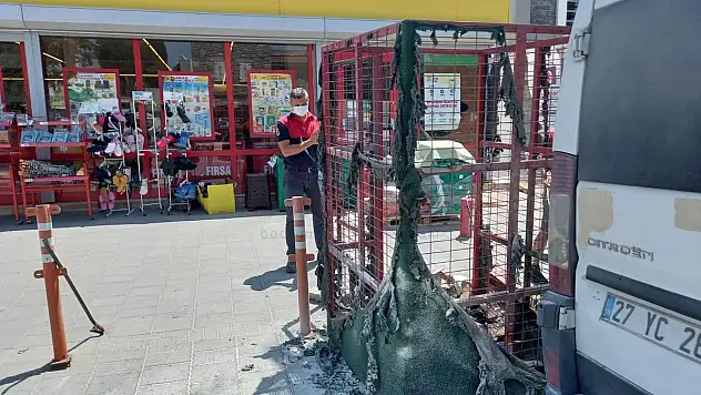 İzmarit sonucu çıkan yangın korkuttu