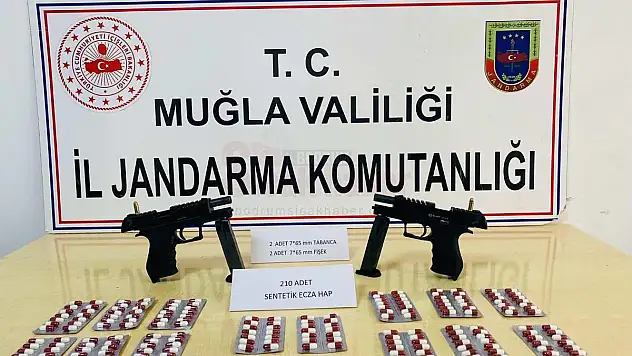 Jandarma Ekiplerinin Yaptığı Operasyonda 210 Adet Hap ve Çeşitli Silahlar Ele Geçirildi