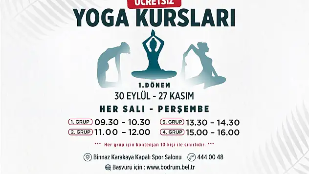 Kadınlara özel ücretsiz yoga kursları başlıyor
