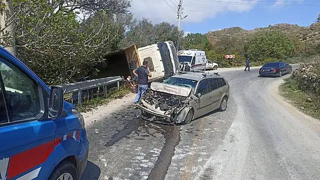 Kamyon ile Otomobilin Çarpıştığı Kazada 2 Kişi Yaralandı