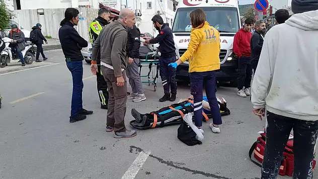 Kamyonetle Çarpışan Scooter Sürücüsü Yaralandı