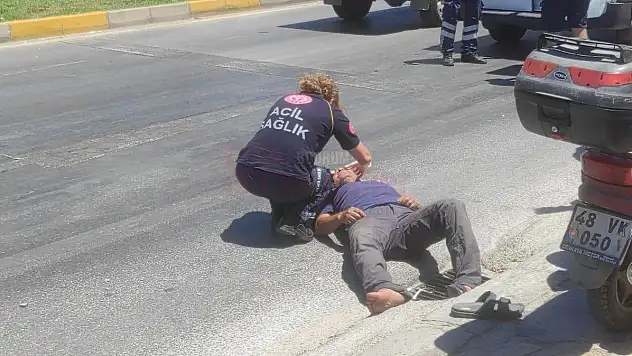 Karşıya Geçmek İsteyen Yayaya Motosiklet Çarptı