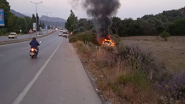 Kaza Sonrası Alev Aldı 1 Yaralı