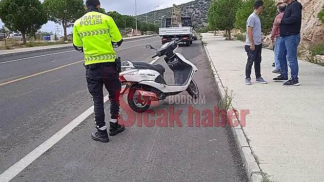 Konacık' da Motosiklet Sürücüsü Yaralandı