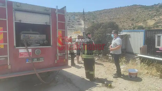 Konteynırda kalan işçi az kalsın yanıyordu