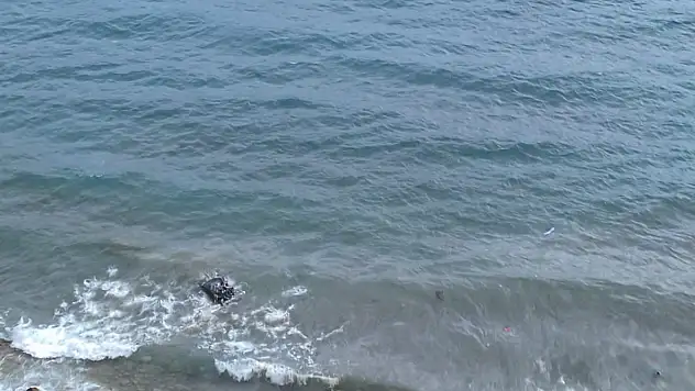 Kontrolden çıkan araç denize uçtu