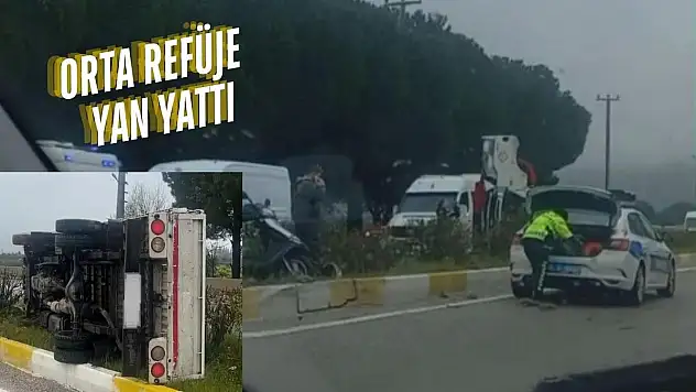 Kontrolden Çıkan Kamyonet Refüje Çarptı: Sürücü Yaralandı