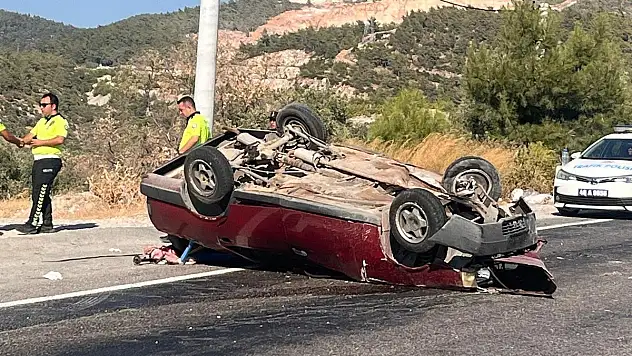 Kontrolden Çıkan Otomobil Takla Attı: 1 Yaralı