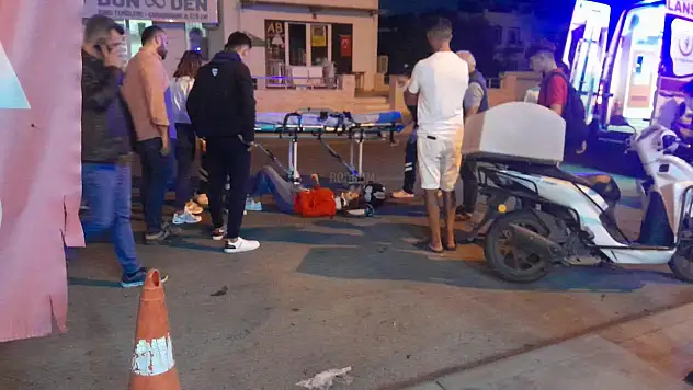 Kontrolsüz Yola Çıkın Araç Motosiklet Sürücüsüne Çarptı