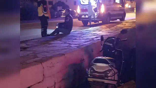 Köpeğe çarpmamak için fren yaptılar yola savruldular