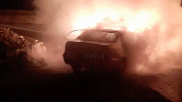 Lüks Araç Park Halinde Alev Alev Yandı