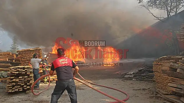Marangoz atölyesinde çıkan yangın korkuttu
