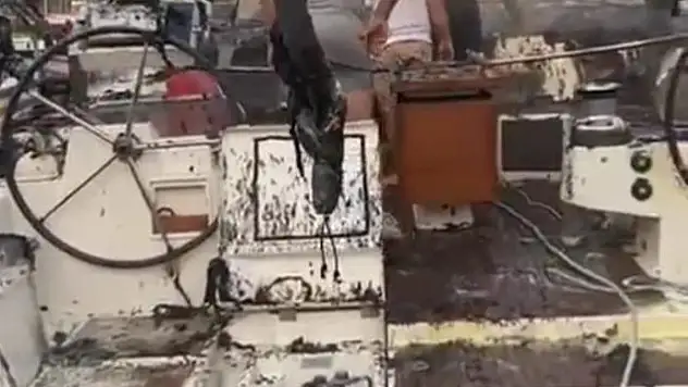 Marmaris'te Lüks Tekne Alevlere Teslim Oldu