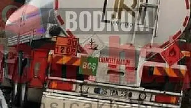 Mazot Yüklü Tanker Kaza Yaptı