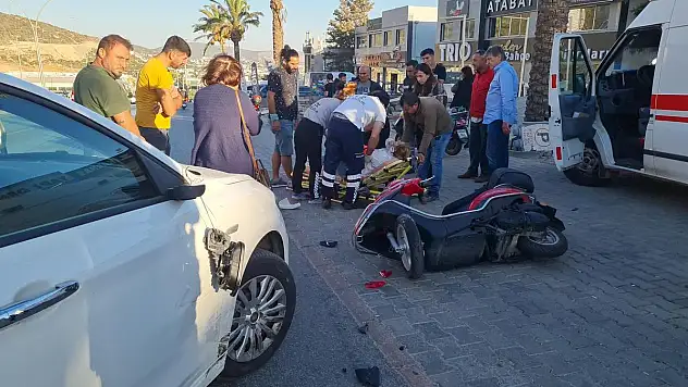 Motosiklet Kazasında Sürücü Genç Kadın Yaralandı