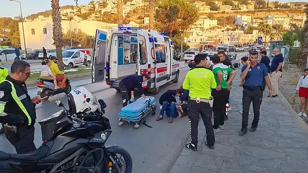 Motosiklet Kazasında Yaya Başından Ağır Yaralandı