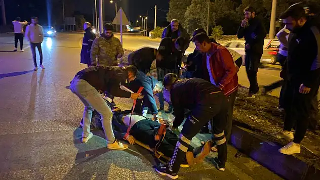 Motosiklet Sürücüsü Kazada Düşüp Ağır Şekilde Yaralandı