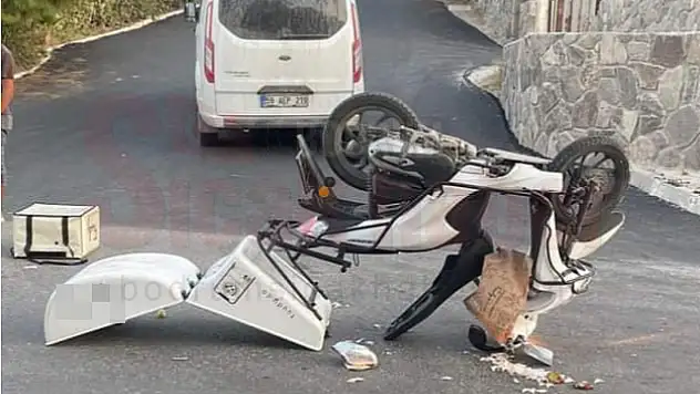 Motosiklet Sürücüsü Kazada Yaralandı