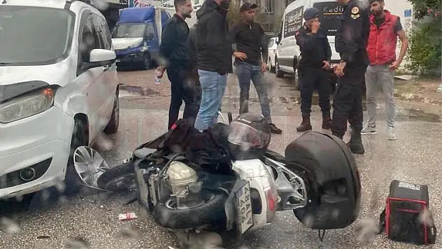 Motosiklet Sürücüsü  Kazada Yaralandı
