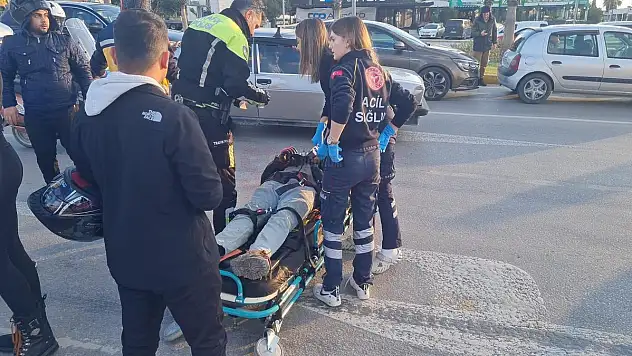 Motosiklet Sürücüsü Kazada Yaralandı