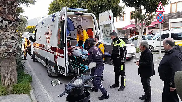 Motosiklet Sürücüsü Kazada Yaralandı