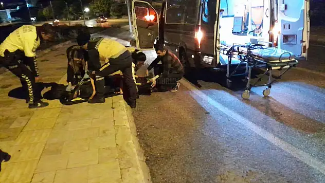 Motosikleti ile Kayıp Düşen Motokurye Yaralandı