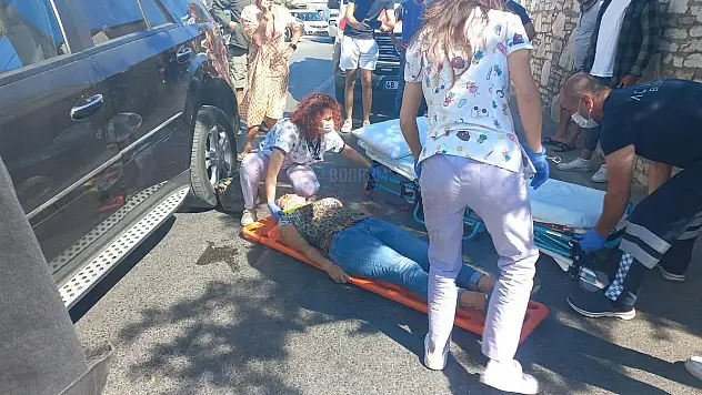 Motosikletin Çarptığı Yaya ve Sürücü Kazada Yaralandı