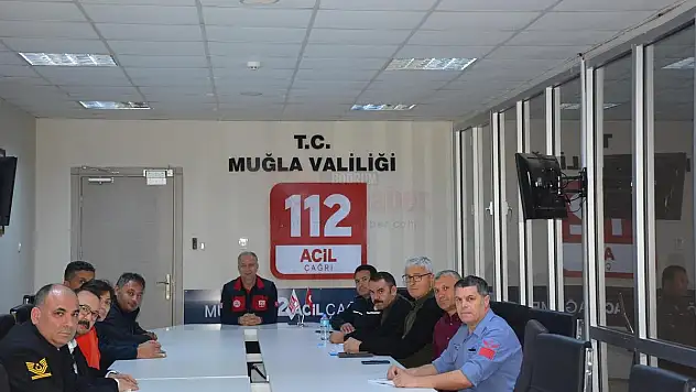 Muğla 112 Acil Çağrı Merkezi'nde Hazırlık Toplantısı Gerçekleştirildi