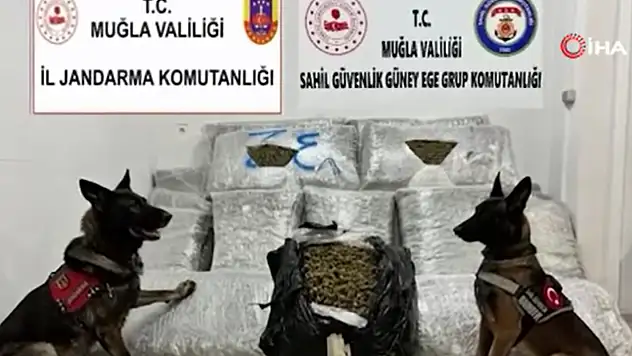 Muğla açıklarında düzenlenen deniz operasyonunda 210 kilogram uyuşturucu ele geçirildi