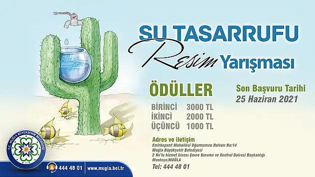 Muğla Büyükşehirden Su Tasarrufu Resim Yarışması