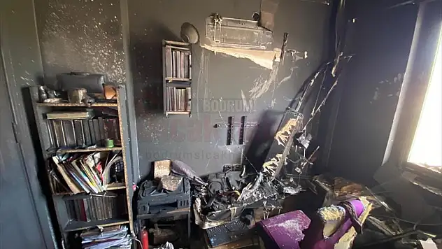 Dairede  Çıkan Yangın Hasara Neden Oldu