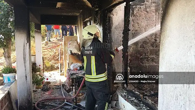 Muğla'da evde çıkan yangın hasara neden oldu