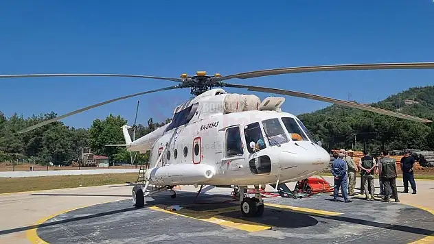 Muğla'da İlk Yangın Helikopteri Göreve Başladı