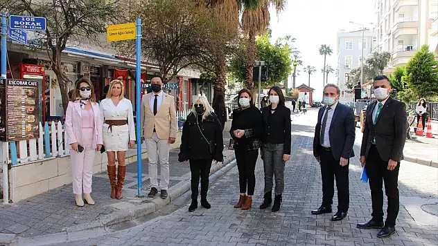 Muğla'da öğrenciler okullarının sokağına limon fidanları dikti