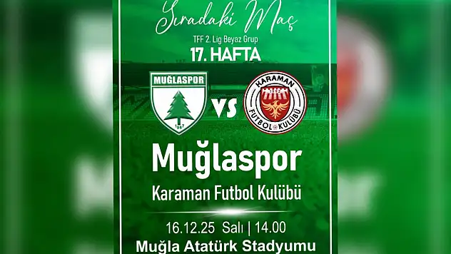 Muğlaspor Karaman FK'yı ağırlayacak