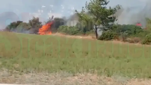 Mumcular'da Çıkan Yangına Müdahale Ediliyor