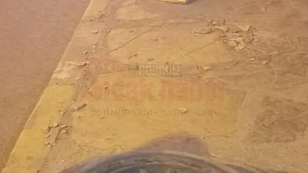 Nerden  Geldiği Belli Olmayan Araba Lastiği Motosiklet Sürücüsüne Kaza Yaptırdı