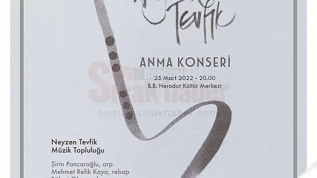 Neyzen Tevfik Anma Konseri 25 Mart'ta Gerçekleştirilecek